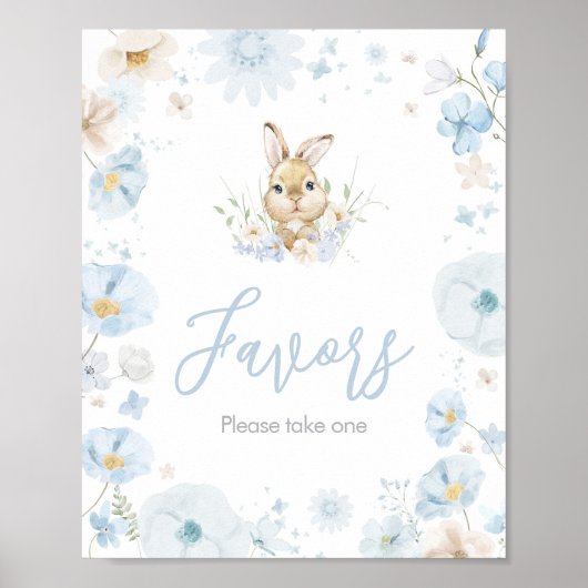Blue Somebunny Rabbit Baby Duwer Favoriten Poster (Vorne)