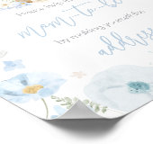 Blue Somebunny Rabbit Baby Shower Envelope Station Poster (Ecke)