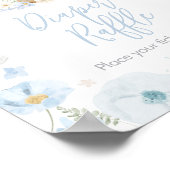 Blue Somebunny Rabbit Babydusche Windelwanne Winde Poster (Ecke)