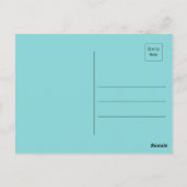 Blue Songbird auf der Zweigstelle des Golden Blätt Postkarte (Rückseite)