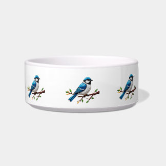 Blue Songbird on Branch Illustration Napf