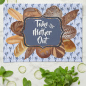 Blue Sourdough Brot Backen Personalisiert Geschirrtuch (Gefaltet)