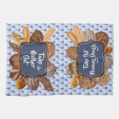 Blue Sourdough Brot Backen Personalisiert Geschirrtuch (Horizontal)