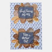 Blue Sourdough Brot Backen Personalisiert Geschirrtuch (Vertikal)