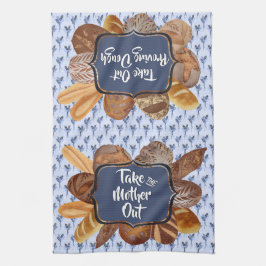 Blue Sourdough Brot Backen Personalisiert Geschirrtuch