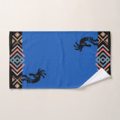 Blue Southwestern Kokopelli Badetuch Set (Handtuch)