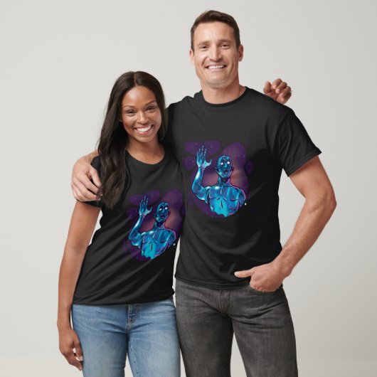 Blue Space Alien Fantasy T-Shirt (Unisex)