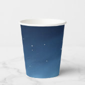 Blue Space Bear Astronaut Baby Dusche Pappbecher (Rückseite)