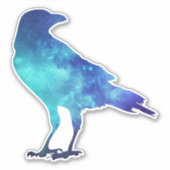 Blue Space Crow Aufkleber (Vorderseite)