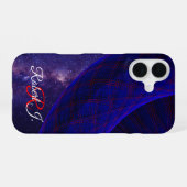 Blue Space Donuts Geometric iPhone 16 Case Hülle (Rückseite (Horizontal))