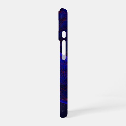 Blue Space Donuts Geometric iPhone 16 Case Hülle (Linke Seite)