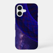 Blue Space Donuts Geometric iPhone 16 Case Hülle (Rückseite)