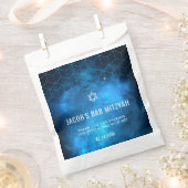 Blue Space Galaxy Bar Mitzvah Geschenktütchen (Ausgeschnitten)