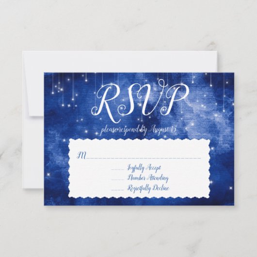 Blue Space Galaxy Celestial Stars UAWG Response Einladung (Vorderseite)