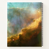 Blue Space Gold Glitzer Sparkname Monogram Notizblock (Rückseite)