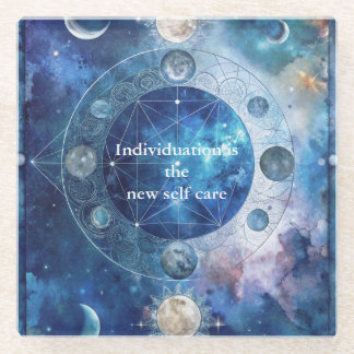 Blue Space Jung Inspirierte Individuation Glasuntersetzer