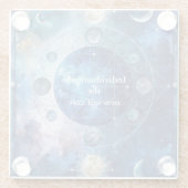 Blue Space Jung Inspirierte Individuation Glasuntersetzer (Rückseite)