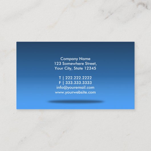 Blue Space Pilot/Aviator-Visitenkarte Visitenkarte (Rückseite)