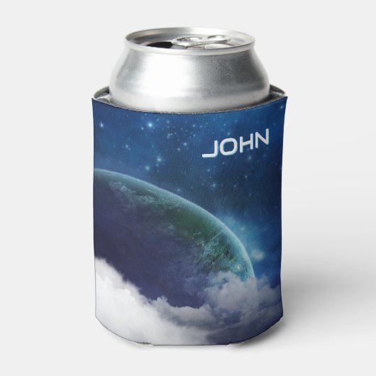 Blue Space Planet | Personalisierter Dosenkühler (Kanne Vorderseite)