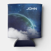 Blue Space Planet | Personalisierter Dosenkühler (Vorderseite)