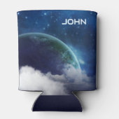 Blue Space Planet | Personalisierter Dosenkühler (Rückseite)