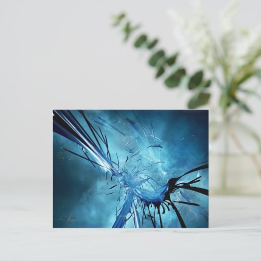 Blue Space Postkarte (Stehend Vorderseite)