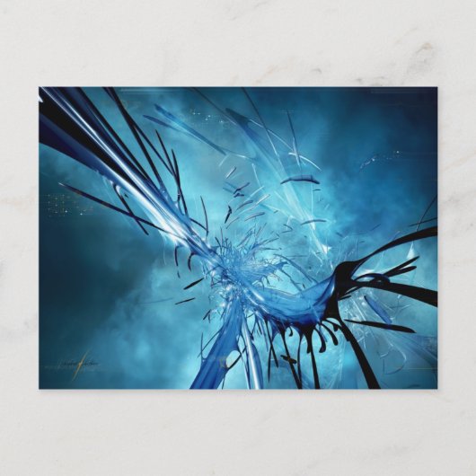 Blue Space Postkarte (Vorderseite)