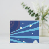 Blue Space Postkarte (Stehend Vorderseite)
