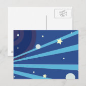 Blue Space Postkarte (Vorne/Hinten)