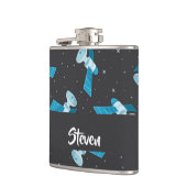 Blue space satellite pattern flachmann (Links)