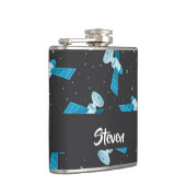 Blue space satellite pattern flachmann (Rechts)