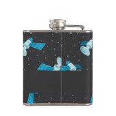 Blue space satellite pattern flachmann (Rückseite)