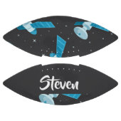 Blue space satellite pattern football (Paneele)