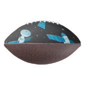 Blue space satellite pattern football (Gedreht 90)