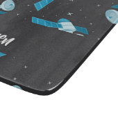 Blue space satellite pattern schneidebrett (Ecke)