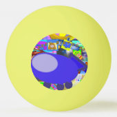 Blue Spaceship Popcorn Anime Ping Pong Ball Tischtennisball (Vorderseite)