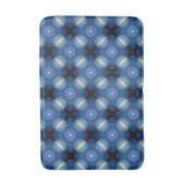 Blue Spacey Geometric Badematte (Vorderseite Vertikal)