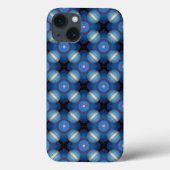 Blue Spacey Geometric Case-Mate iPhone Hülle (Rückseite)