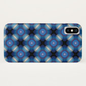 Blue Spacey Geometric Case-Mate iPhone Hülle (Rückseite (Horizontal))