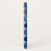 Blue Spacey Geometric Case-Mate iPhone Hülle (Hinten/Links)
