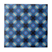 Blue Spacey Geometric Fliese (Vorderseite)