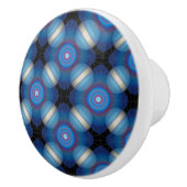 Blue Spacey Geometric Keramikknauf (Rechts)