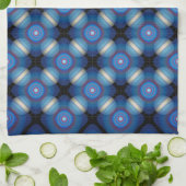 Blue Spacey Geometric Küchentuch (Gefaltet)