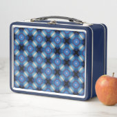 Blue Spacey Geometric Metall Lunch Box (Beispiel)