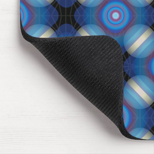 Blue Spacey Geometric Mousepad (Ecke)