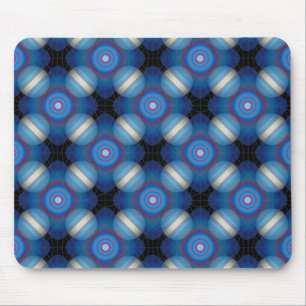 Blue Spacey Geometric Mousepad