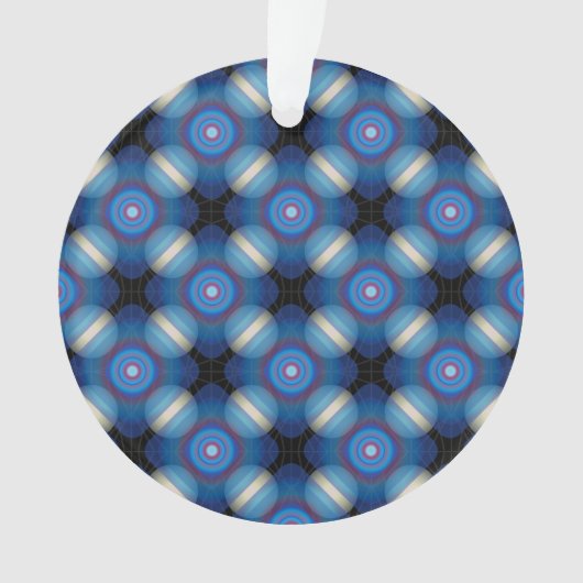 Blue Spacey Geometric Ornament (Vorderseite)