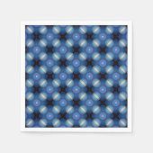 Blue Spacey Geometric Serviette (Vorderseite)