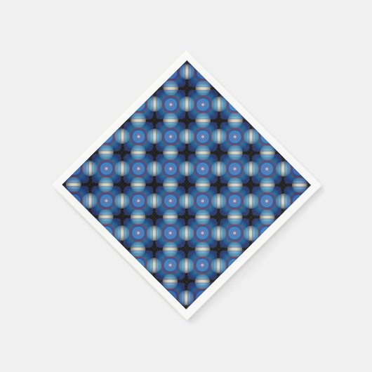 Blue Spacey Geometric Serviette (Ecke)
