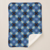 Blue Spacey Geometric Sherpadecke (Vorderseite)